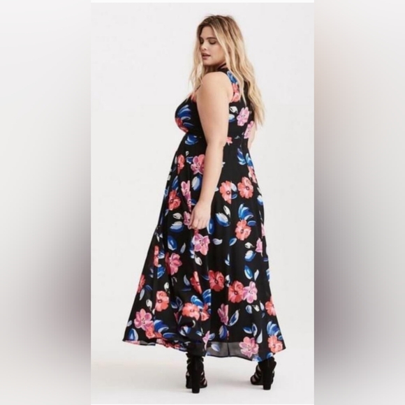 Torrid Floral Print High Neck Maxi Dress (size 16) - Picture 3 of 5